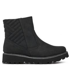 Botki Roxy. Czarne botki Roxy, bez wzorów, bez obcasa, na płaskiej podeszwie, bez zapięcia. Za 199.99 zł.