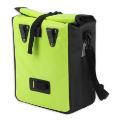 Torba rowerowa pojedyncza, 21 litrów, żółta. Czarne torby na laptopa LYNX, bez wzorów, z materiału, na ramię. Za 167.95 zł.