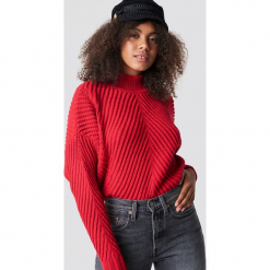 Trendyol Sweter z golfem - Red. Czerwone swetry Trendyol, z materiału. Za 121.95 zł.
