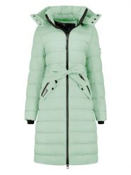 Geographical Norway Płaszcz zimowy "Cabima" w kolorze miętowym rozmiar: XL. Zielone płaszcze Geographical Norway, na zimę, xl, bez wzorów, z puchu, bez kaptura. Za 293.95 zł.