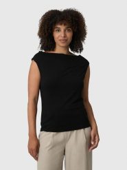 Les Lunes Top "Miraa" w kolorze czarnym rozmiar: XL. Czarne topy Les Lunes, xl, bez wzorów, z lyocellu, bez kołnierzyka, bez ramiączek. Za 108.99 zł.