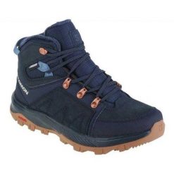 Buty Górskie Damskie Outchill. Niebieskie buty trekkingowe Salomon, z koronki, bez zapięcia. Za 799.99 zł.