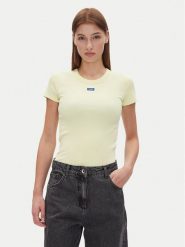 HUGO T-Shirt Easy Tee_B 50523924 Żółty Slim Fit. Żółte t-shirty Hugo, xl, bez wzorów, z bawełny, bez kołnierzyka, bez ramiączek. Za 159.99 zł.