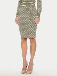 Guess Spódnica ołówkowa W4BD53 Z37K0 Zielony Regular Fit. Zielone spódnice Guess, s, z aplikacjami, z wiskozy, ołówkowe. Za 229.99 zł.