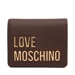 Portfel LOVE MOSCHINO. Brązowe portfele Love Moschino, bez wzorów. Za 399.99 zł.