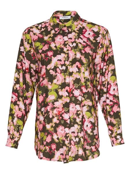 MOSS COPENHAGEN Koszula "Electa" ze wzorem rozmiar: S/M. Zielone koszule Moss Copenhagen, m, bez wzorów, z wiskozy, klasyczne, bez kołnierzyka, bez ramiączek. Za 91.77 zł.