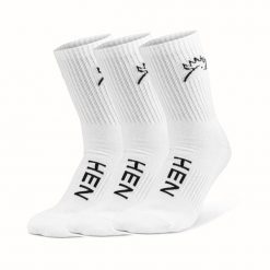 Skarpety sportowe do połowy łydki – Everyday – białe – zestaw 3 par. Białe skarpetki HEN SPORTSGEAR, bez wzorów, z bawełny. Za 99.00 zł.