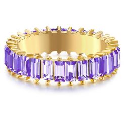 Yokoamii Ring gelbgold Kristall violett Pierścionki 1 ct Damski. Fioletowe pierścionki Yokoamii, z kryształem, pozłacane. Za 299.99 zł.