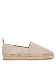 Calvin Klein Espadryle All Over CK HW0HW02933 Beżowy. Brązowe espadryle Calvin Klein, bez wzorów, z materiału, bez obcasa. Za 359.99 zł.