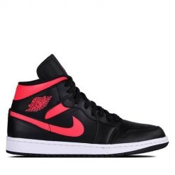 Buty do chodzenia damskie Nike Air Jordan 1 Retro Mid. Czarne buty do biegania Nike, na lato, bez wzorów, z materiału, bez zapięcia, do biegania, Nike Air Jordan. Za 917.00 zł.