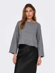 JDY Sweter "Rue" w kolorze szarym rozmiar: XL. Szare swetry JDY, xl, bez wzorów, bez ramiączek. Za 66.16 zł.