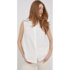 Answear Lab koszula bawełniana damska kolor biały. Białe koszule Answear Lab, l, bez wzorów, z bawełny, bez kołnierzyka, bez ramiączek. W wyprzedaży za 57.99 zł.
