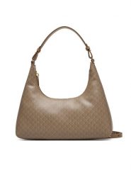 Calvin Klein Torebka Emblem Aop Conv Shoulder Bag LV04F3298G Beżowy. Brązowe torebki klasyczne Calvin Klein, bez wzorów, ze skóry, bez dodatków. Za 529.99 zł.