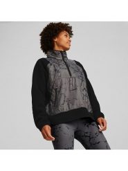 Puma Bluza polarowa w kolorze czarno-szarym rozmiar: L. Czarne bluzy bez kaptura Puma, l, bez wzorów, z materiału. Za 87.81 zł.
