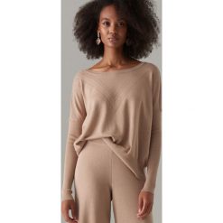 Kimonowy sweter - Beżowy. Brązowe swetry Mohito, l, bez wzorów, bez ramiączek. Za 79.99 zł.
