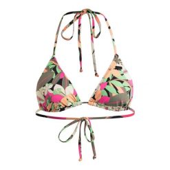 Top bikini tiki tri dla Kobiety PRINTED BEACH CLASSICS Czarny. Czarne bikini Roxy, bez wzorów, z elastanu. Za 129.00 zł.