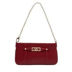 Torebka Armani Exchange. Czarne kopertówki Armani Exchange, bez wzorów, wizytowe, bez dodatków. Za 489.99 zł.