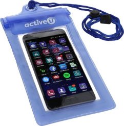 Saszetka na smartfon Activeu szczelna. Niebieskie nerki i saszetki ACTIVEU, bez wzorów, z materiału, bez dodatków. Za 35.00 zł.