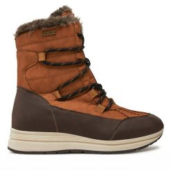Śniegowce Big Star Shoes. Brązowe śniegowce BIG STAR SHOES, bez wzorów, bez zapięcia. Za 259.99 zł.