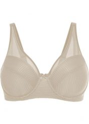 Biustonosz minimizer z siateczką. Białe biustonosze bonprix, bez wzorów. Za 64.99 zł.