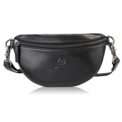 Saszetka damska skórzana nerka crossbody do ręki czarna Paolo Peruzzi SL-05-BL. Czarne nerki i saszetki bez wzorów, ze skóry, eleganckie, bez dodatków. Za 189.00 zł.