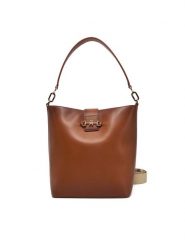 Tommy Hilfiger Torebka Heritage Leather Bucket Burn AW0AW17397 Brązowy. Brązowe torebki klasyczne Tommy Hilfiger, bez wzorów, ze skóry, bez dodatków. Za 779.99 zł.