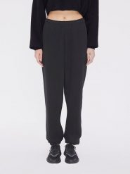 LeGer Spodnie dresowe "Ruby" w kolorze antracytowym rozmiar: 42. Czarne spodnie sportowe LeGer, bez wzorów, z bawełny. Za 100.99 zł.