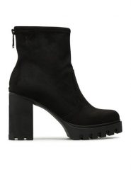 Calvin Klein Jeans Botki Heel Platform Zip Boot Ss YW0YW01601 Czarny. Czarne botki Calvin Klein Jeans, bez wzorów, z jeansu, bez obcasa, na słupku, bez zapięcia. Za 429.99 zł.