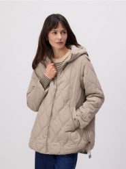 Pikowana kurtka oversize - oliwkowy. Zielone kurtki Reserved, l, bez wzorów, z tkaniny, bez kaptura. Za 259.99 zł.