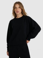 4F Bluza dresowa nierozpinana z modalem damska - czarna XS. Czarne bluzy bez kaptura 4f, uniwersalny, bez wzorów, z dresówki, bez kaptura. W wyprzedaży za 149.99 zł.