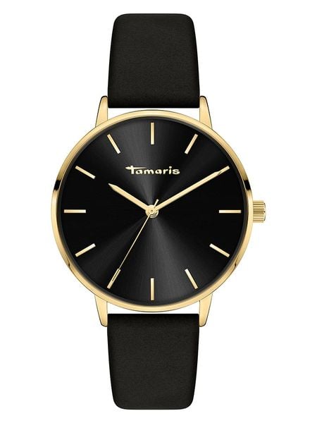 Tamaris Zegarek kwarcowy w kolorze złoto-czarnym rozmiar: onesize. Czarne, analogowe zegarki Tamaris, metalowe. Za 130.99 zł.