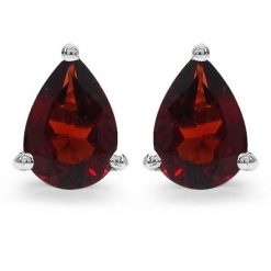 GRAPA 7 Srebrne kolczyki granaty łezka sztyft ca. 1,6 ct. Szare kolczyki Braccatta, z granatem, srebrne. Za 125.00 zł.