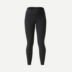 Legginsy trekkingowe damskie Forclaz Travel 500. Zielone legginsy FORCLAZ, bez wzorów, z elastanu, sportowe. Za 149.99 zł.