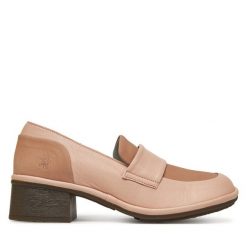 Półbuty Fly London. Czerwone półbuty wsuwane Fly London, bez wzorów, bez obcasa, na obcasie. Za 529.99 zł.