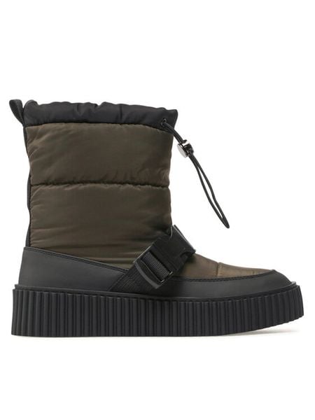 Jenny Fairy Śniegowce H17125Y-1 Khaki. Brązowe śniegowce Jenny Fairy, bez wzorów, z materiału, bez zapięcia. Za 199.99 zł.