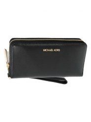 Michael Kors Skórzany portfel w kolorze czarnym - 21 x 10 x 2,5 cm rozmiar: onesize. Czarne portfele Michael Kors, bez wzorów, z materiału. Za 661.99 zł.