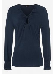 More & More Bluzka w kolorze granatowym rozmiar: 34. Niebieskie bluzki More & More, s, bez wzorów, z wiskozy, klasyczne, bez kołnierzyka, bez ramiączek. Za 52.67 zł.