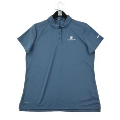 T-shirt damski Nike Golf Dri-Fit niebieski. Niebieskie swetry Nike, l, bez wzorów, z materiału, sportowe, bez ramiączek. Za 51.08 zł.