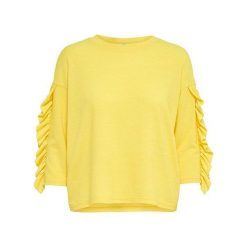 Only Panie Sweter Wiosna Ida 3/4 Ruffle Pullover Knt Złoty Kiwi (Rozmiar S). Swetry marki ONLY. W wyprzedaży za 45.00 zł.