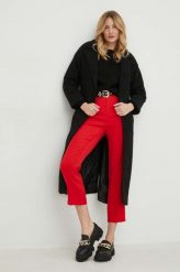 Answear Lab sweter z wełną damski kolor czarny. Czarne swetry Answear Lab, m, z aplikacjami, z dzianiny, bez ramiączek. W wyprzedaży za 159.99 zł.