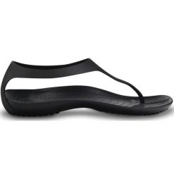 Crocs sandały damskie Sexi Flip Wmns czarne 11354 060. Czarne sandały Crocs, bez wzorów, sportowe, bez obcasa, bez zapięcia. Za 207.86 zł.