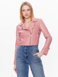 TWINSET Kurtka z imitacji skóry 231TP262A Różowy Regular Fit. Czerwone kurtki Twinset, bez wzorów, ze skóry, bez kaptura. Za 1,609.00 zł.