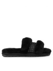EMU Australia Kapcie Ivy W12984 Czarny. Czarne kapcie Emu Australia, bez wzorów, ze skóry. Za 279.99 zł.