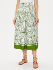 United Colors Of Benetton Spódnica trapezowa 4LMAD003M Zielony Regular Fit. Zielone spódnice United Colors Of Benetton, m, bez wzorów, z bawełny, midi, trapezowe. Za 239.99 zł.