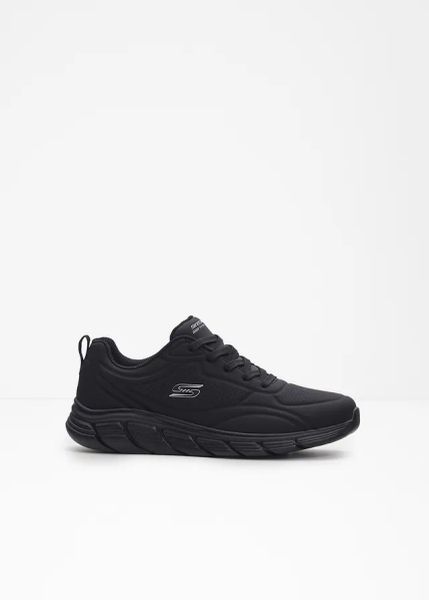 Sneakersy Sketchers. Czarne buty sportowe lifestyle bonprix, bez wzorów, sportowe, bez zapięcia. Za 249.99 zł.