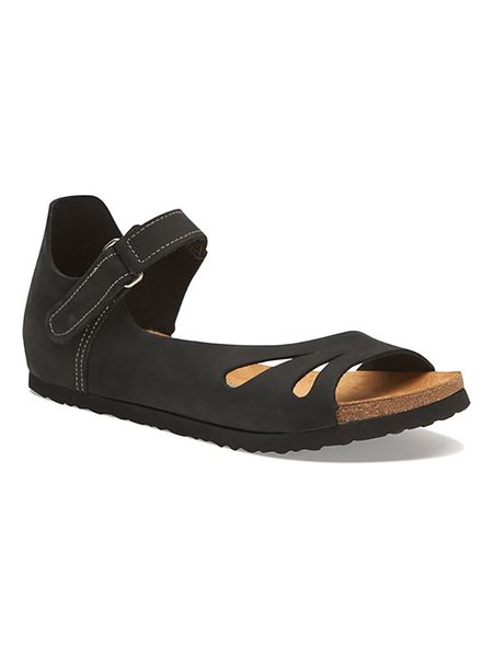 Comfortfusse Skórzane sandały w kolorze antracytowym rozmiar: 38. Czarne sandały Comfortfüße, bez wzorów, ze skóry, klasyczne, z otwartym noskiem, bez obcasa, bez zapięcia. Za 213.45 zł.