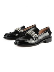 Loft37 Skórzane mokasyny "Invisible Empire" w kolorze czarnym rozmiar: 37. Czarne mokasyny loft37, bez wzorów. Za 347.99 zł.