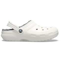 Sandały CROCS CLASSIC LINED CLOG Biały. Białe sandały Crocs, bez wzorów, z gumy, bez obcasa, bez zapięcia. Za 396.00 zł.