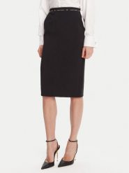 Elisabetta Franchi Spódnica midi GO-118-56E2-v220 Czarny Regular Fit. Czarne spódnice Elisabetta Franchi, bez wzorów, z syntetyku, midi. Za 719.99 zł.