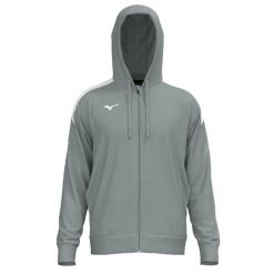 Bluza z kapturem Mizuno Team RB Track. Szare bluzy z kapturem Mizuno, l, bez wzorów, z materiału, z kapturem, do biegania. Za 198.00 zł.